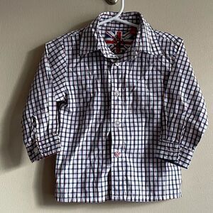 English Laundry Toddler boys collar plaid shirt 24 months